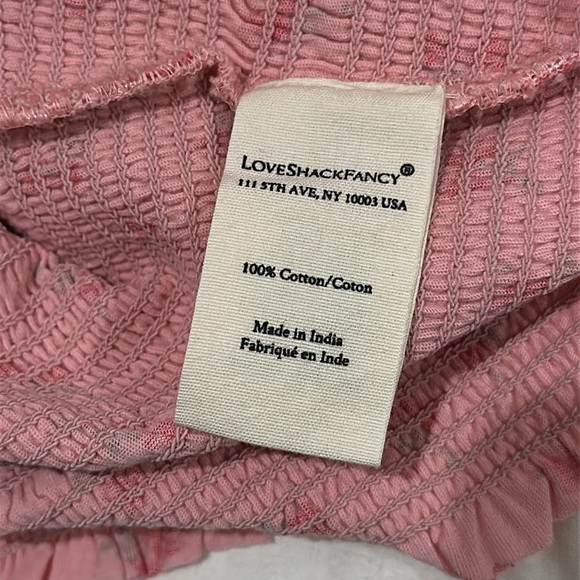 NWT LoveShackFancy Dovi Top Cherry Pink - Size L - Picture 6 of 7